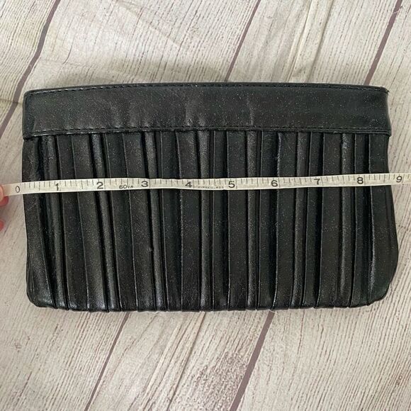 Express women mini clutch or cosmetic bag black shimmer 8.5”x5” - Picture 5 of 6